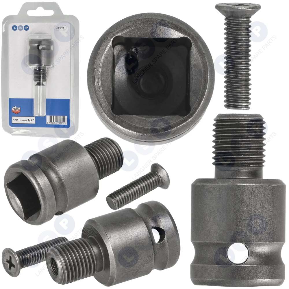 Adaptér pre štvorhranný skrutkovač pre 1⁄2″ závit 20 UNF rázový uťahovák